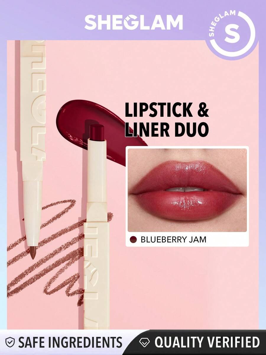 SHEGLAM Glam 101 Glossy Lip Liner and Lipstick
