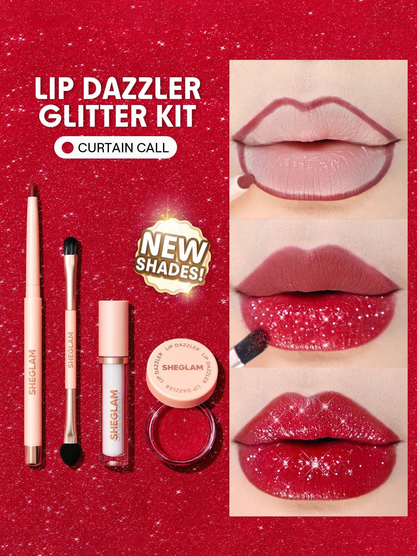 Sheglam Lip Dazzler Glitter Lip Kit