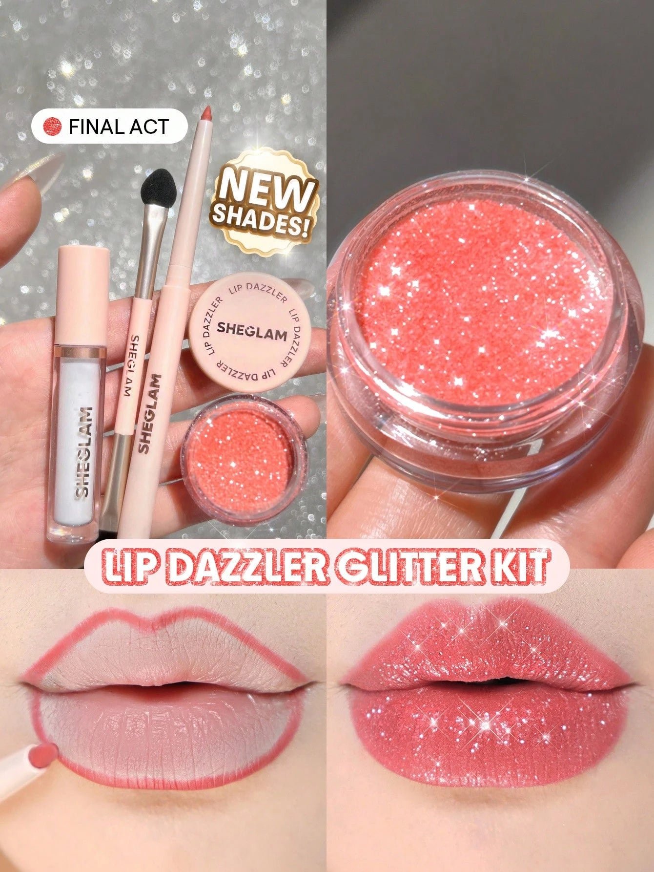 Sheglam Lip Dazzler Glitter Lip Kit - الصورة 2