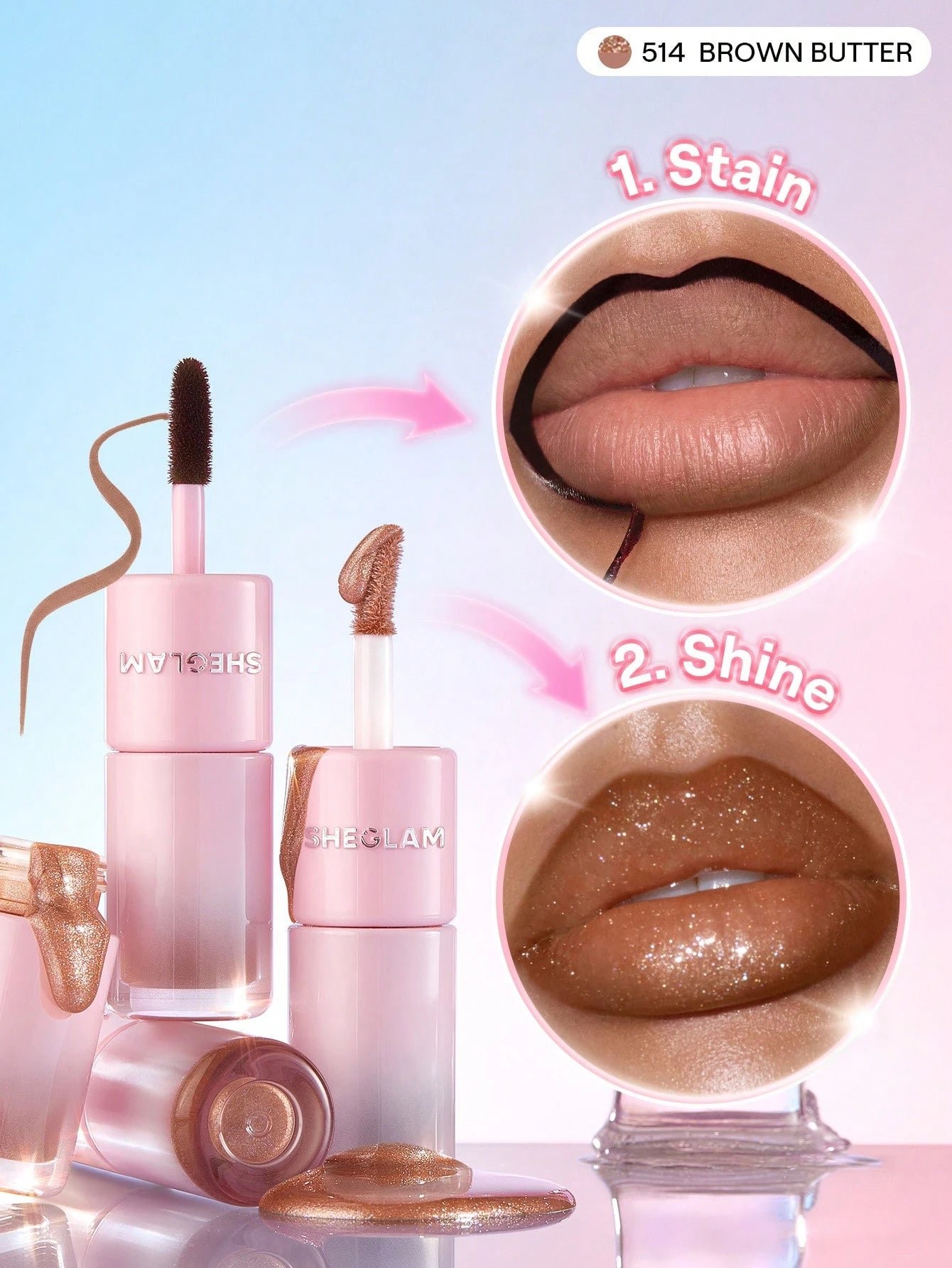 Sheglam Line To Shine Peel-Off Lip Stain & Gloss Duo - الصورة 11