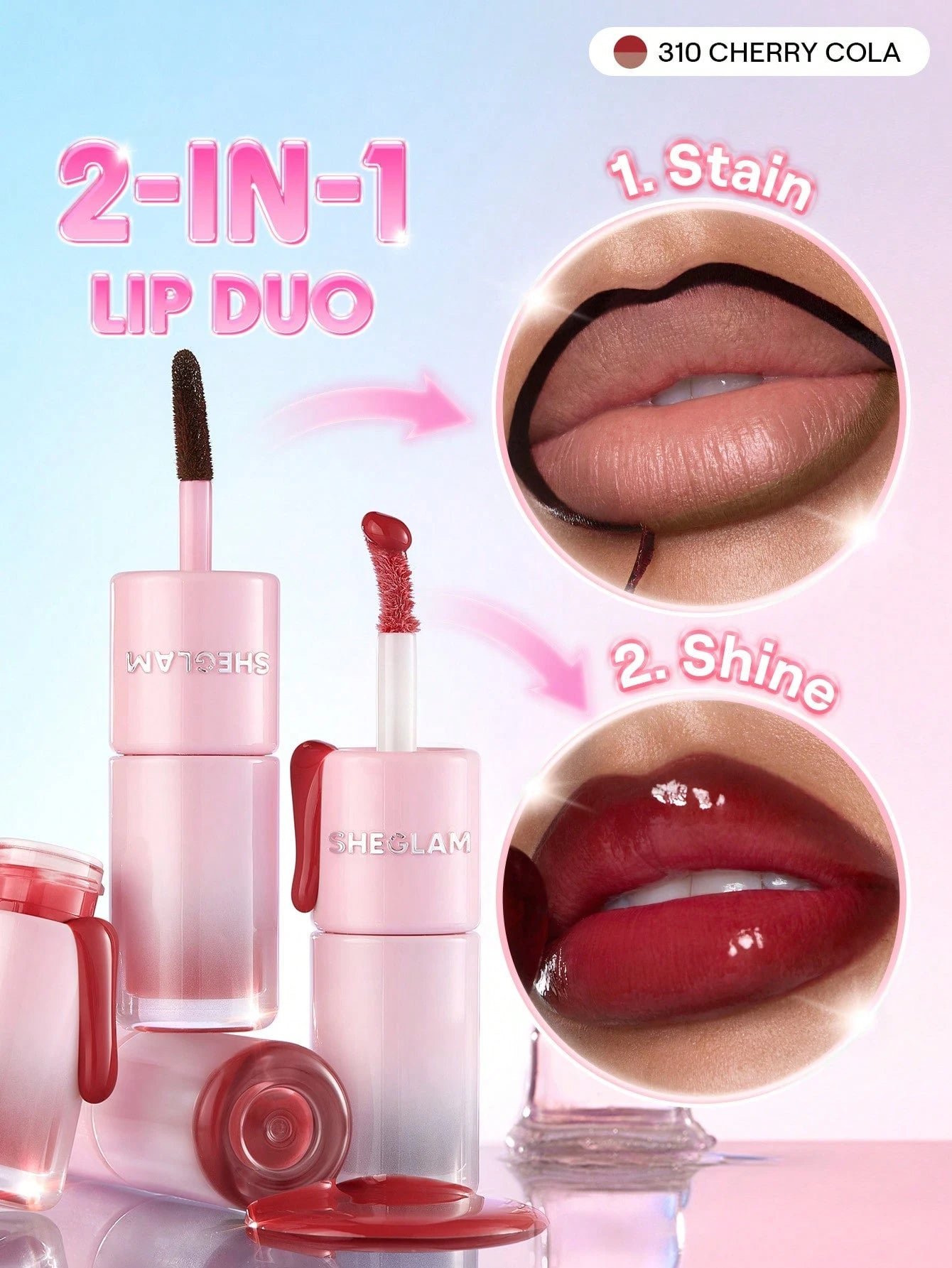 Sheglam Line To Shine Peel-Off Lip Stain & Gloss Duo - الصورة 12