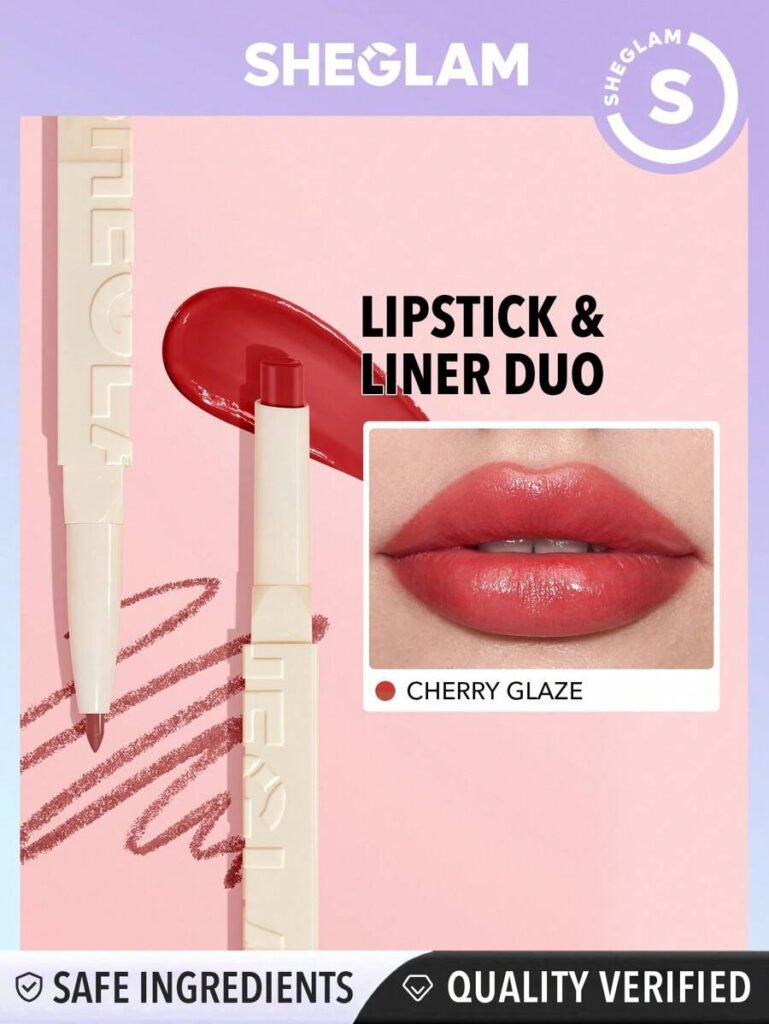SHEGLAM Glam 101 Glossy Lip Liner and Lipstick