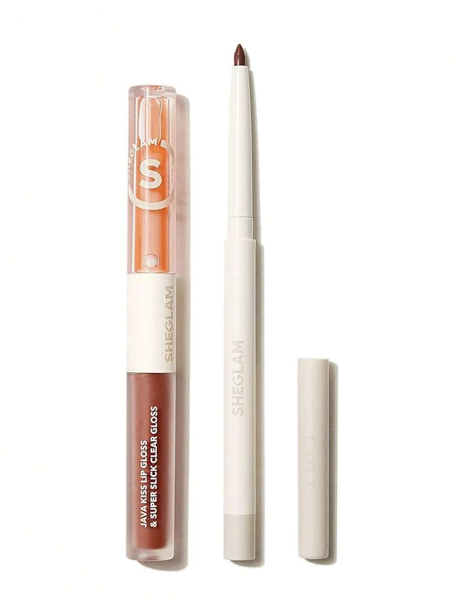 Sheglam Soft 90 s Glam 3 in 1 Lip Liner And Lip Duo Haute Cocoa